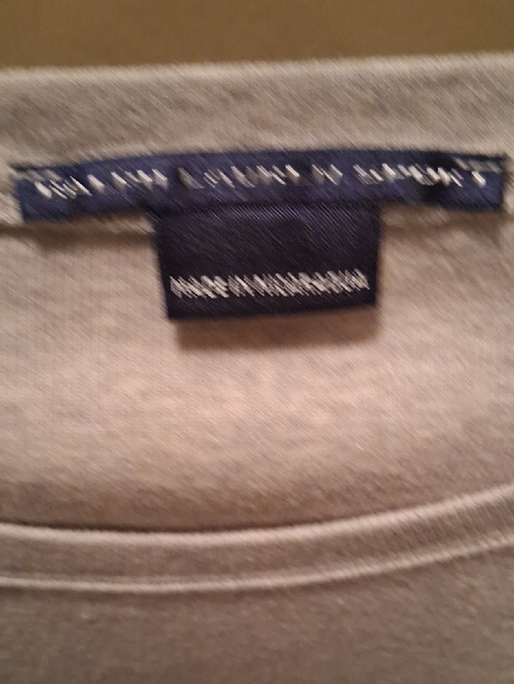 Ralph Lauren Sport Heather Grey Top with Navy Brand Tag
